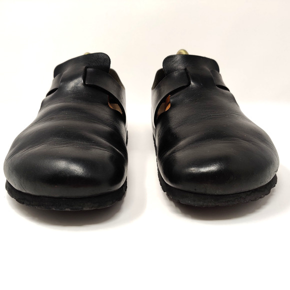 Birkenstock London Clogs Shoes Size 40 US 9 Black Leather Classic Comfort *Read - Picture 7 of 16
